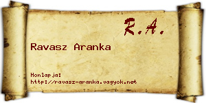 Ravasz Aranka névjegykártya